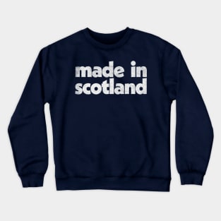 Made In Scotland / Faded Vintage-Style Design Crewneck Sweatshirt